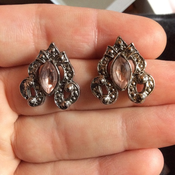 Pink Modern Goth Earrings - Picture 5 of 5